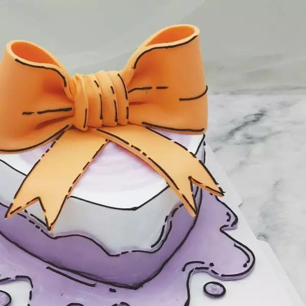 2D Gift Comic Cake