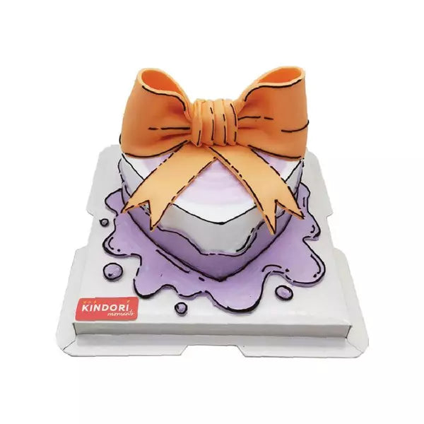 2D Gift Comic Cake