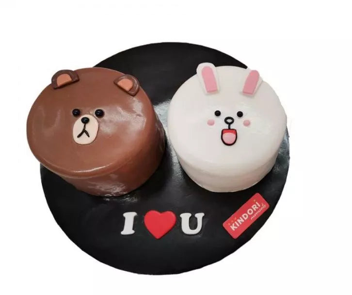 Adorable Cute LINE friends Cake | Mini Cake Ice Cream Cake | Kindori ...