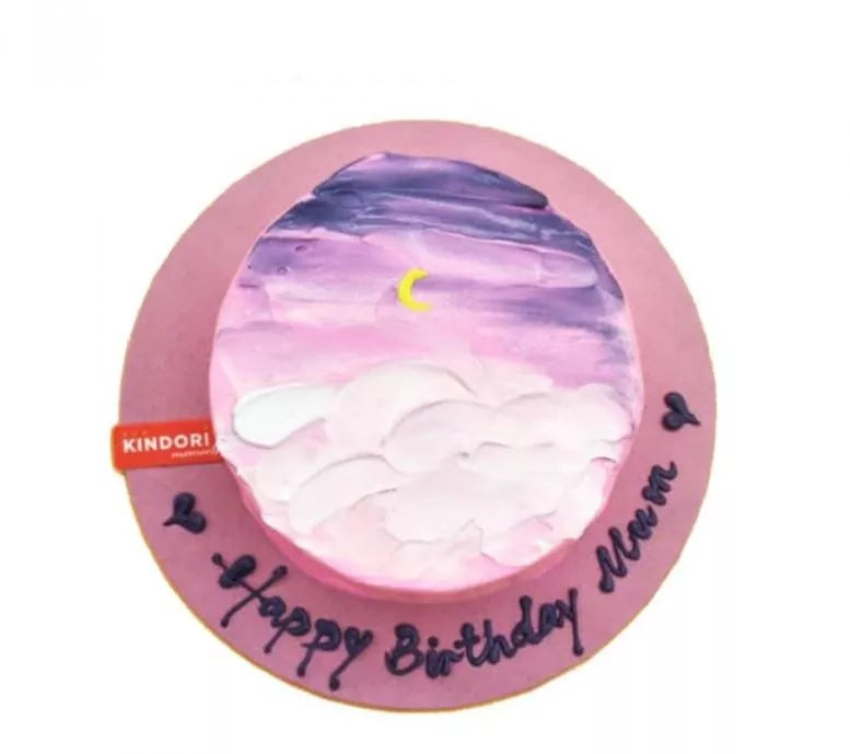Simple Korean Birthday Cake Moonchild